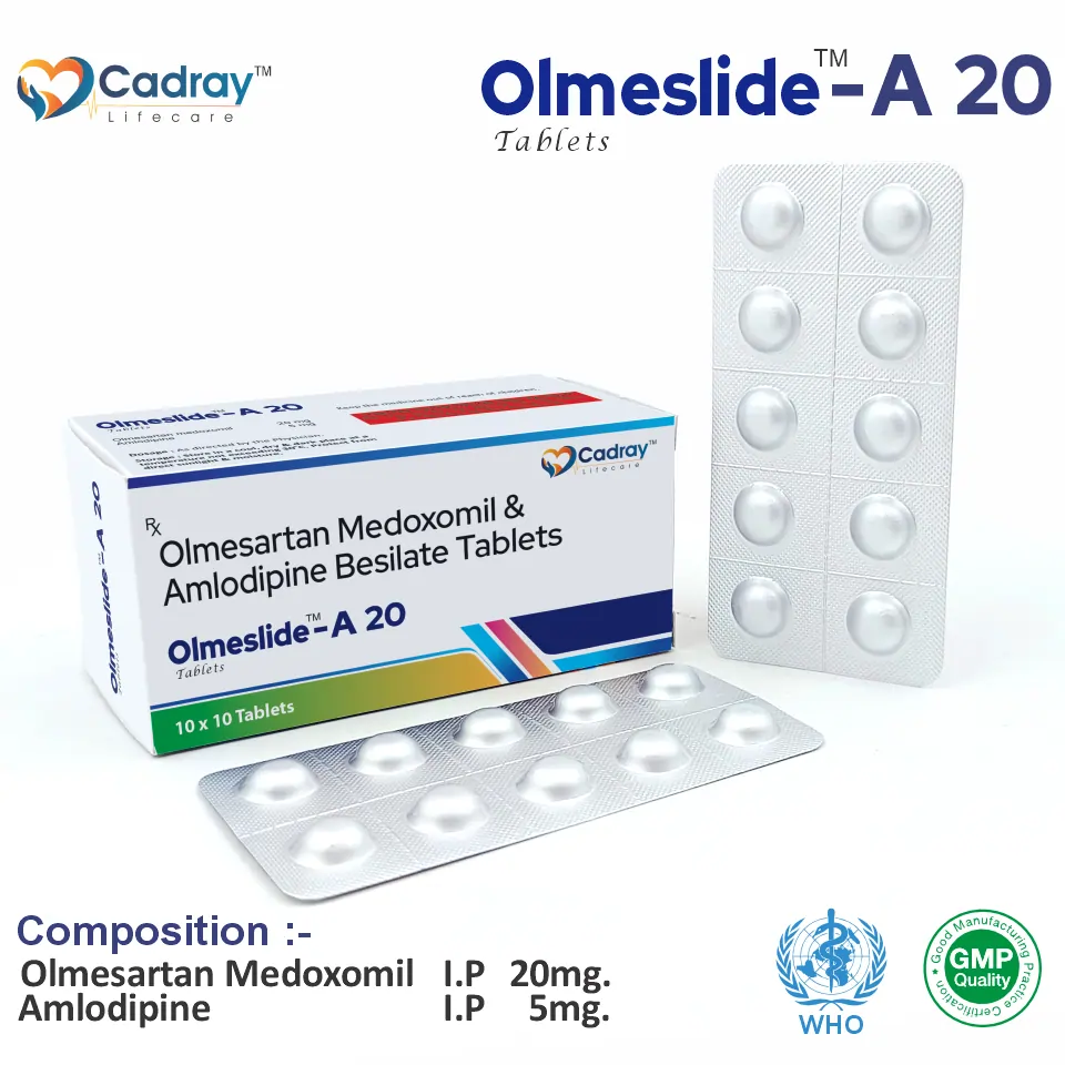 Olmesartan Medoxomil + Amlodipine Tablet | Olmesartan A in PCD Pharma Franchise